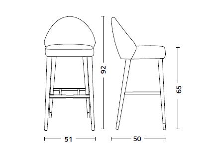 Colico Diana.ss stool measurements