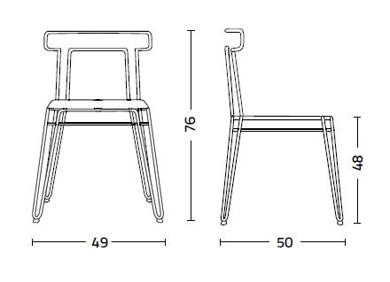 Dimensiones de la silla Jackie Colico