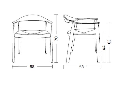 Dimensiones de la silla Colico Odyssée.m