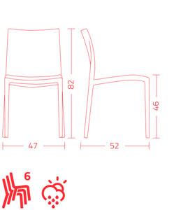 Dimensions de la chaise colico modèle go
