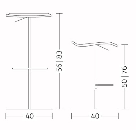 Dimensions of Joker Stool Colico