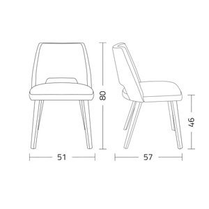 Dimensions de la chaise Colico modèle Grace Lux