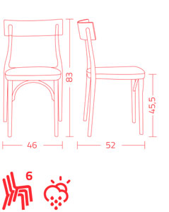 Dimensiones de la silla Colico Milano 2015