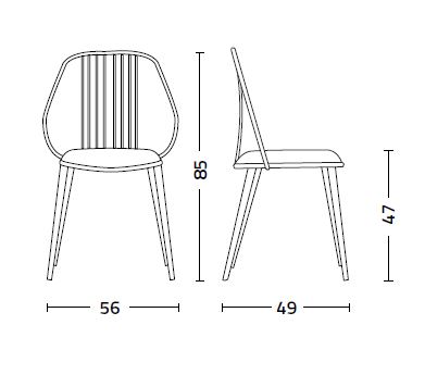Colico Waiya chair measurements