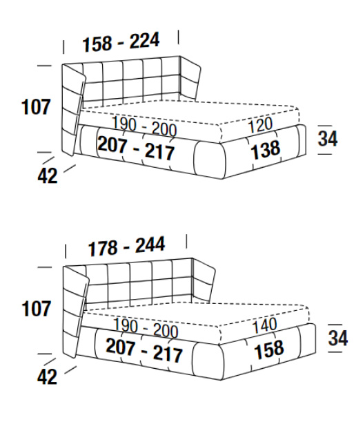 dimensions of Gaber Felis bed