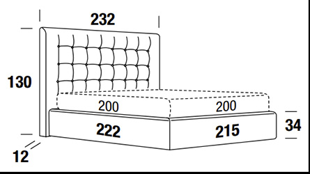 Karl double bed dimensions