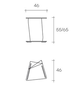 tavolino di servizio fiam modello sigmy misure