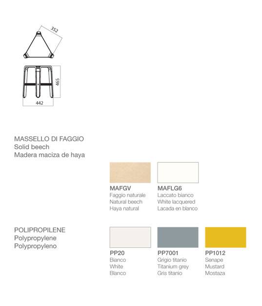 Picapau Low Stool Infiniti Design sizes and finishes