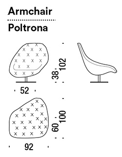 fauteuil moroso bohemian dimensions