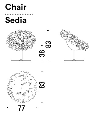 fauteuil moroso bouquet dimensions