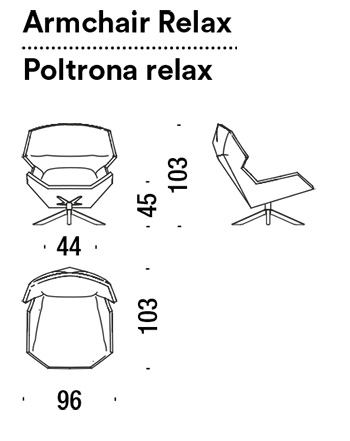 fauteuil moroso clarissa dimensions