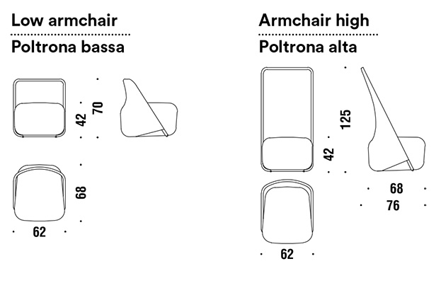 fauteuil moroso cradle dimensions