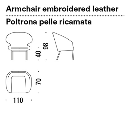 fauteuil moroso doodle dimensions