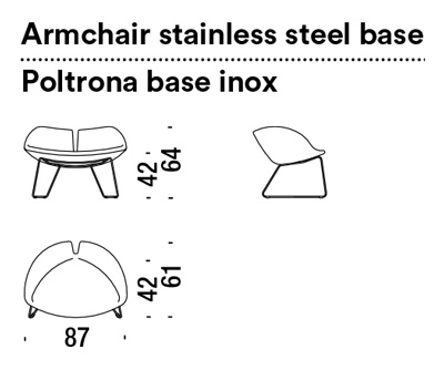 fauteuil moroso fjord dimensions