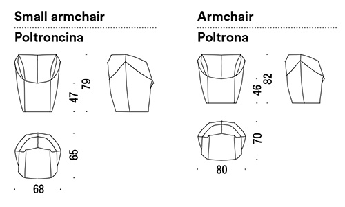 fauteuil moroso massas dimensions