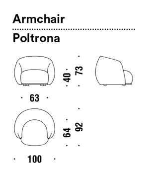 fauteuil moroso pacific dimensions