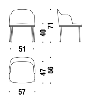fauteuil moroso precious dimensions