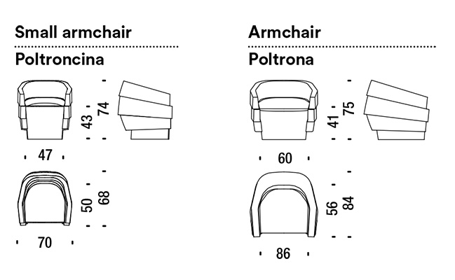 fauteuil rift moroso dimensions