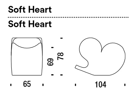 armchair soft heart moroso dimensions
