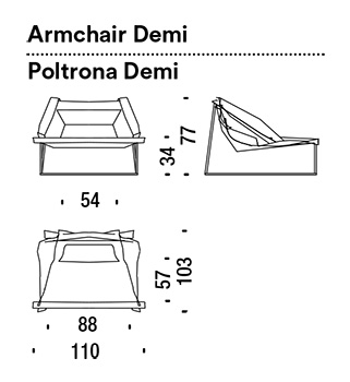 fauteuil moroso volant dimensions