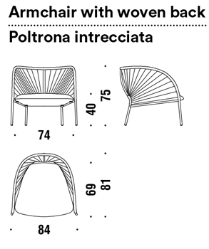 fauteuil moroso yumi dimensions