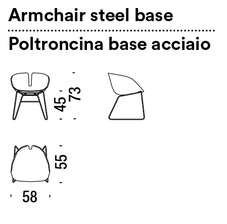 Fjord Moroso Armchair dimensions