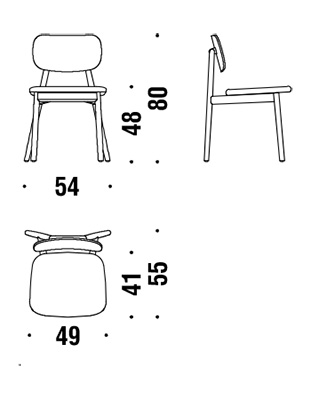 Klara Moroso chair dimensions
