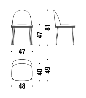 Precious Moroso Chair dimensions