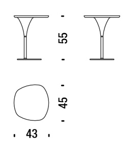 table basse moroso bloomy dimensions