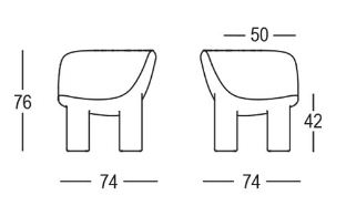 Poltrona Atene Corner Plust dimensioni e misure