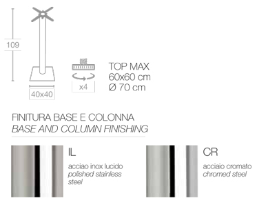 Barhocker Tiffany Scab H.75 runde Säule