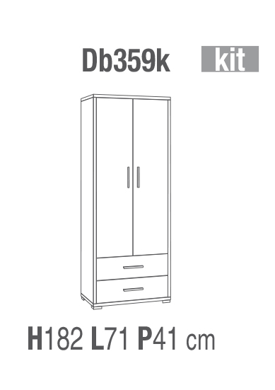 mobile 2 ante 2 cassetti db359