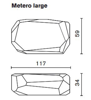 Fauteuil Meteor Large Serralunga mesures