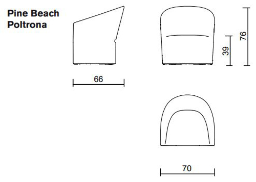 Pine Beach Armchair Serralunga sizes
