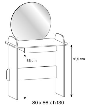 Dressing table Opalina dimensions