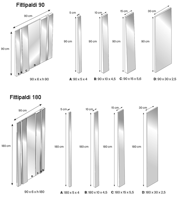 Fittipaldi Mirror Tonelli Design sizes