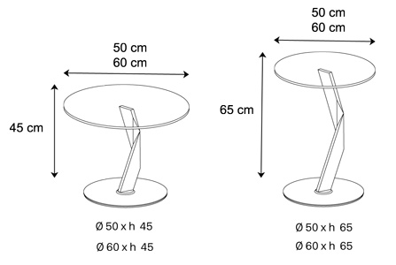 Bakkarat Coffee Table Tonelli Design sizes