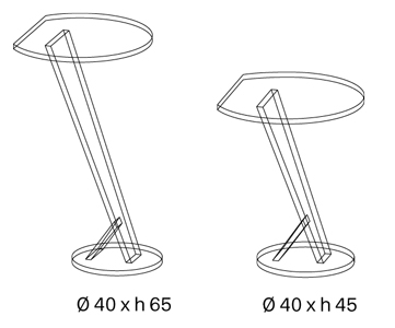 tavolino nicchio tonelli design misure