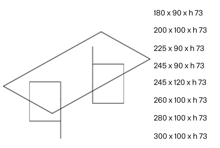 Table Bacco Tonelli dimensions