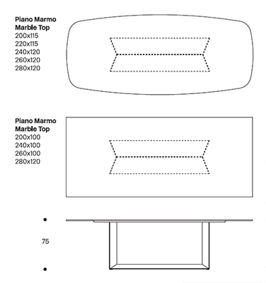 dimensions T5 Stone Tonelli Design